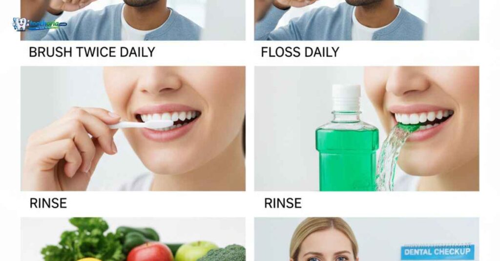gum-disease-prevention-image-showing-proper-brushing-flossing-healthy-diet-and-regular-dental-checkups-for-maintaining-healthy-gums