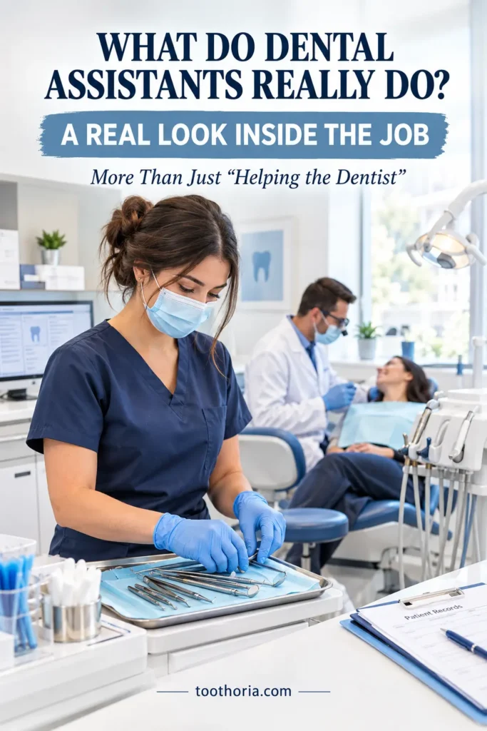 Person exploring the steps involved in becoming a dental assistant.