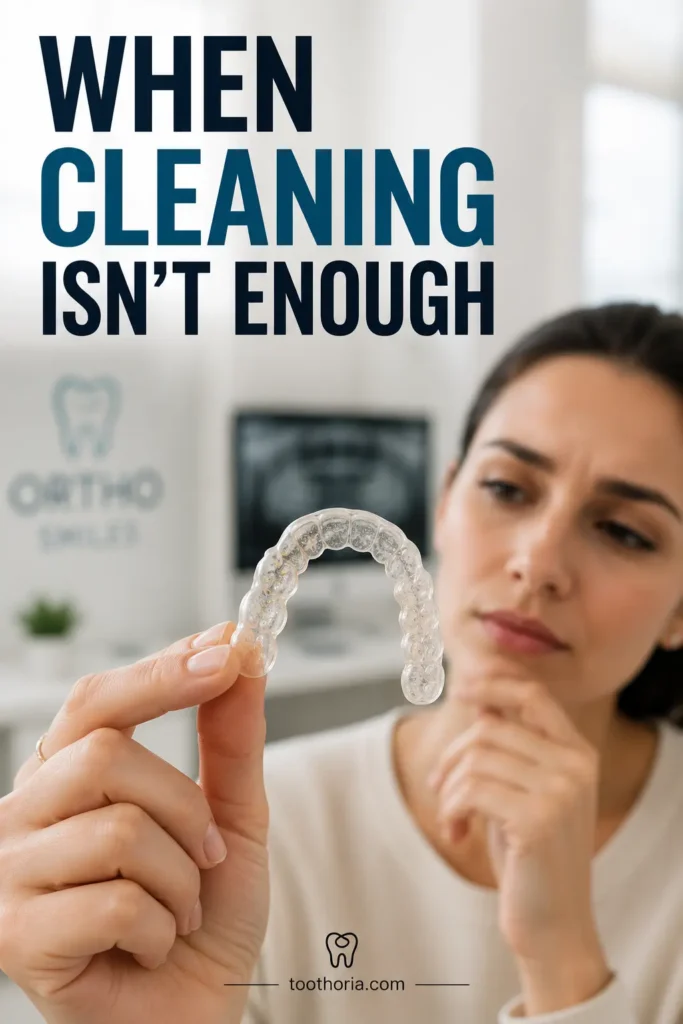 Signs an orthodontic retainer may need more than routine cleaning or professional attention.
