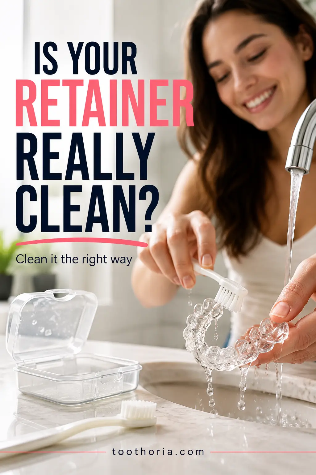 How to clean an orthodontic retainer properly and keep it fresh, clear, and hygienic.